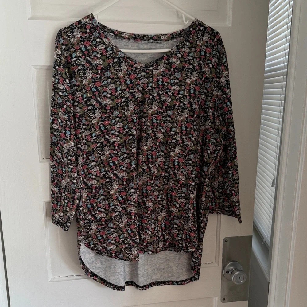 LG Multicolor Floral Women's Tunic - Picture 1 of 3